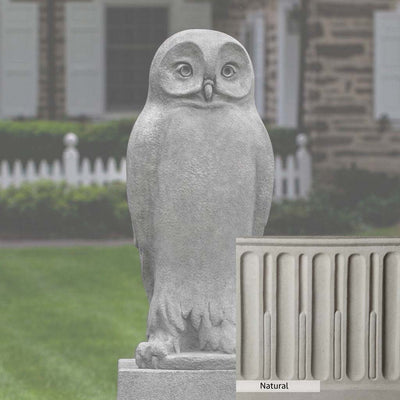 Natural Patina for the Campania International Dr. Hoo Statue is unstained cast stone, the brightest and whitest finish that will age.