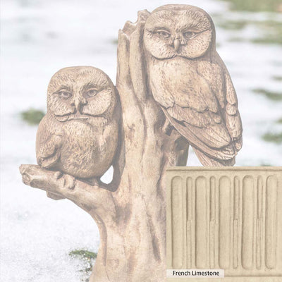 French Limestone Patina for the Campania International Night Watch Statue, old-world creamy white with ivory undertones.