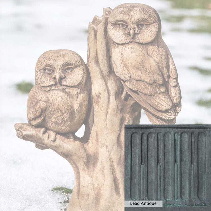 The Lead Antique Patina for the Campania International Night Watch Statue, aged blue and grey layered to give the look of a classic antique lead patina.
