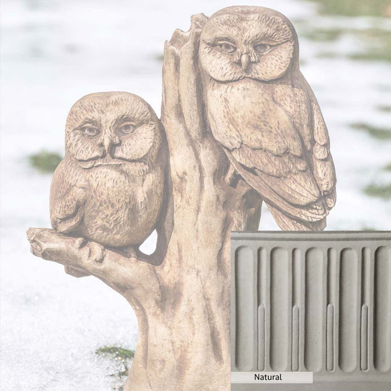 Natural Patina for the Campania International Night Watch Statue is unstained cast stone, the brightest and whitest finish that will age.