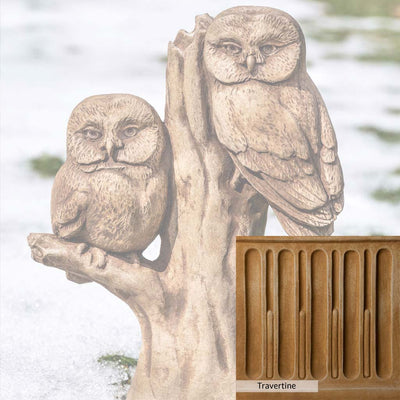 Travertine Patina for the Campania International Night Watch Statue, soft yellows, oranges, and brown for an old-word garden.