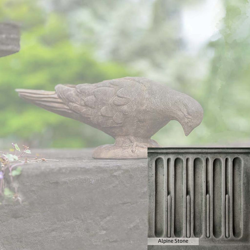 Alpine Stone Patina for the Campania International French Dove Statue, a medium gray with a bit of green to define the details.