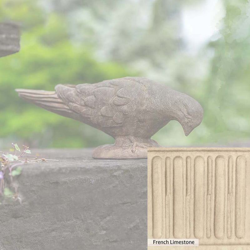 French Limestone Patina for the Campania International French Dove Statue, old-world creamy white with ivory undertones.