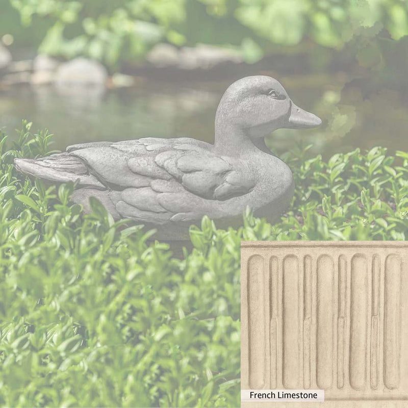 French Limestone Patina for the Campania International Decoy Duck Statue, old-world creamy white with ivory undertones.