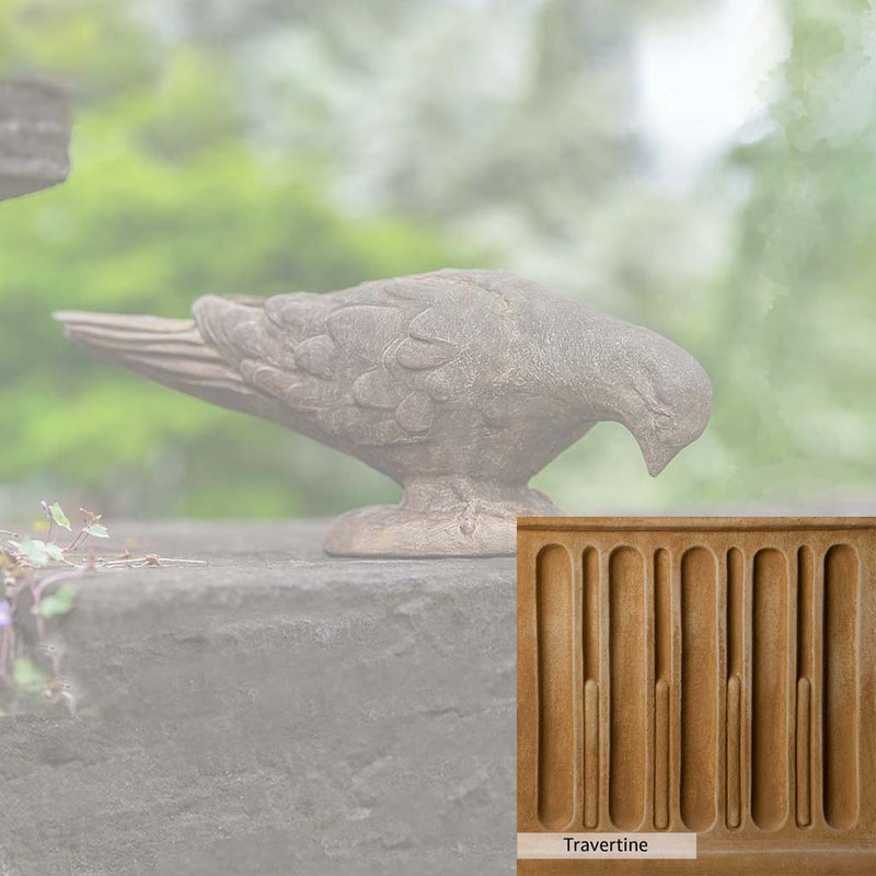 Travertine Patina for the Campania International French Dove Statue, soft yellows, oranges, and brown for an old-word garden.