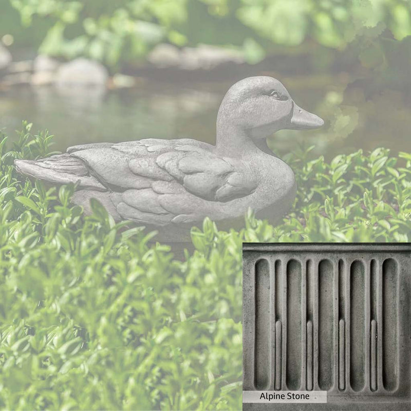 Alpine Stone Patina for the Campania International Decoy Duck Statue, a medium gray with a bit of green to define the details.