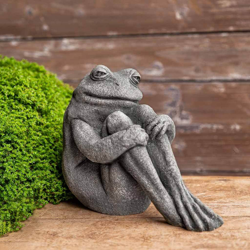 Campania International Fern Statue stained in the Greystone patina, the ideal color for this garden statue.