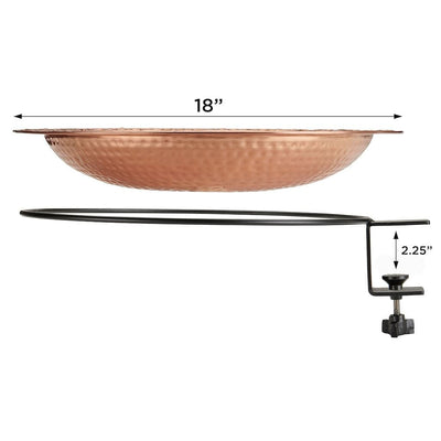 Good Directions Pure Copper 18 inch Deck Mount Birdbath