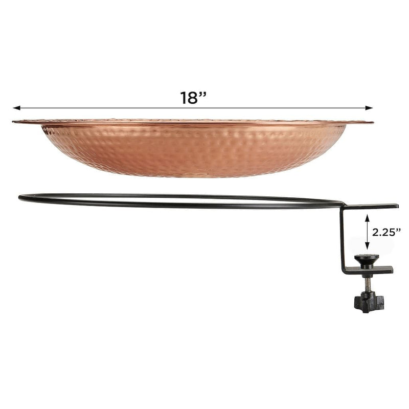 Good Directions Pure Copper 18 inch Deck Mount Birdbath