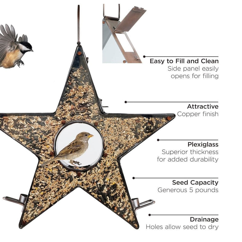 Good Directions Copper Star FlyinThru™ Bird Feeder
