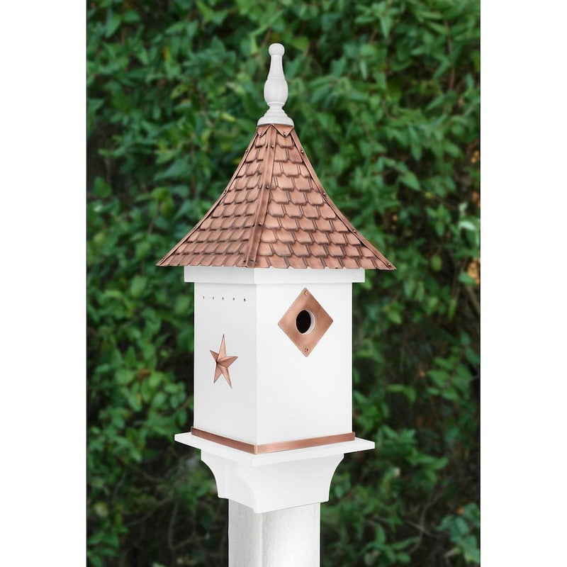 Good Directions Villa Bird House in White with Pure Copper Roof