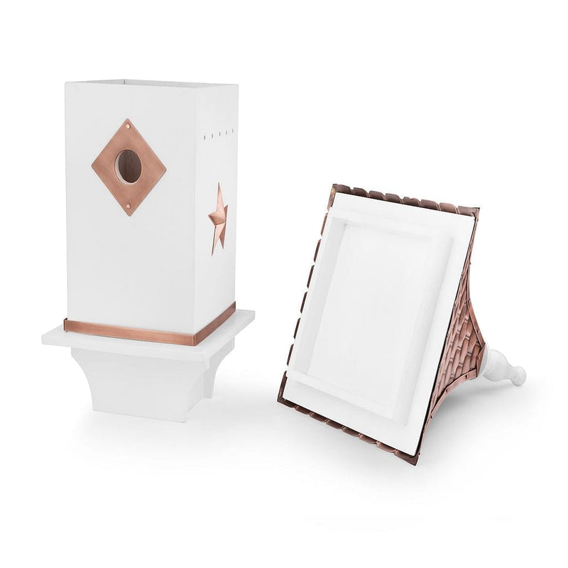 Good Directions Villa Bird House in White with Pure Copper Roof