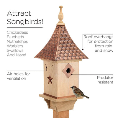 Good Directions Villa Bird House with Pure Copper Roof