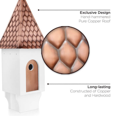 Good Directions Chateau Bird House with Pure Copper Diamond Pattern Roof