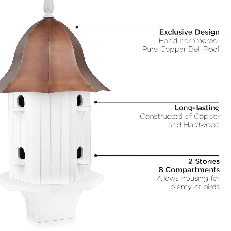 Good Directions Dovecote Manor Bird House with Pure Copper Roof