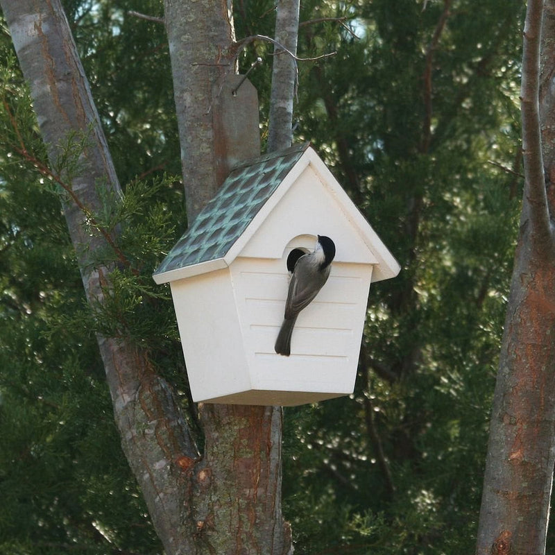 Good Directions Classic Cottage Bird House with Verdigris Pure Copper Roof