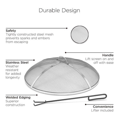 Good Directions 27 inch Heavy Duty Stainless Steel Spark Screen with Lifter assets