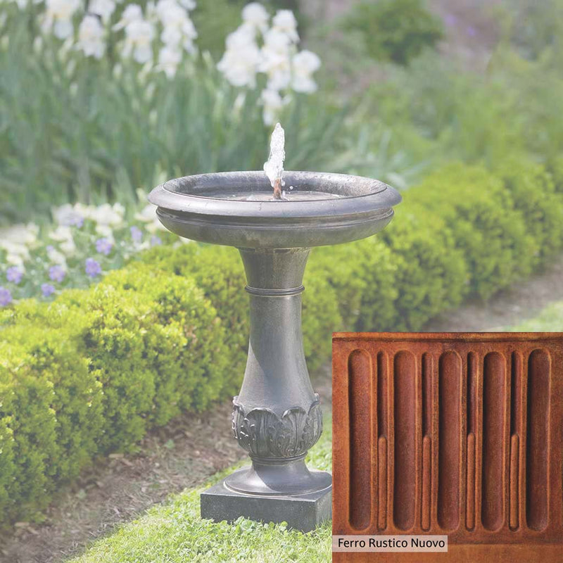 Ferro Rustico Nuovo Patina for the Campania International Chatsworth Fountain, red and orange blended in this striking color for the garden.