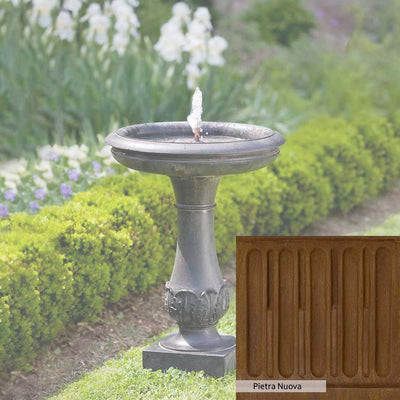 Pietra Nuova Patina for the Campania International Chatsworth Fountain, a rich brown blended with black and orange.