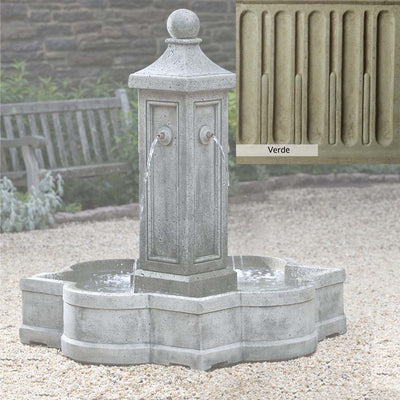 Verde Patina for the Campania International Provence Fountain, green and gray come together in a soft tone blended into a soft green.