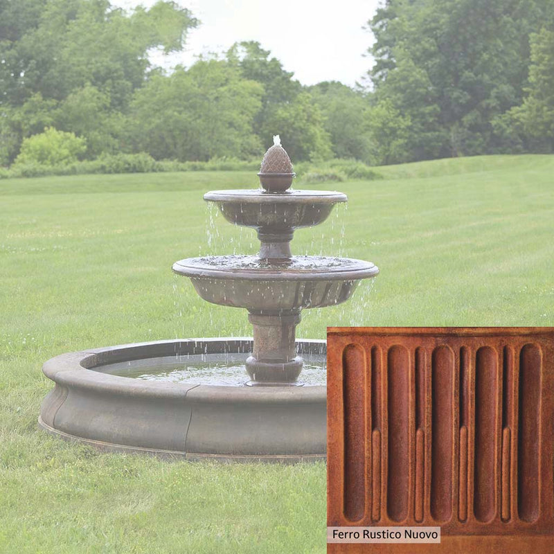 Ferro Rustico Nuovo Patina for the Campania International Beaufort Fountain, red and orange blended in this striking color for the garden.