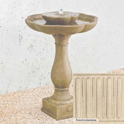 Ferro Rustico Nuovo Patina for the Campania International Flores Pedestal Fountain, red and orange blended in this striking color for the garden.