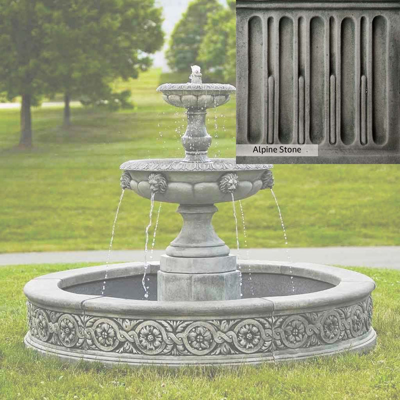 Alpine Stone Patina for the Campania International Parisienne Two Tier Fountain, a medium gray with a bit of green to define the details.