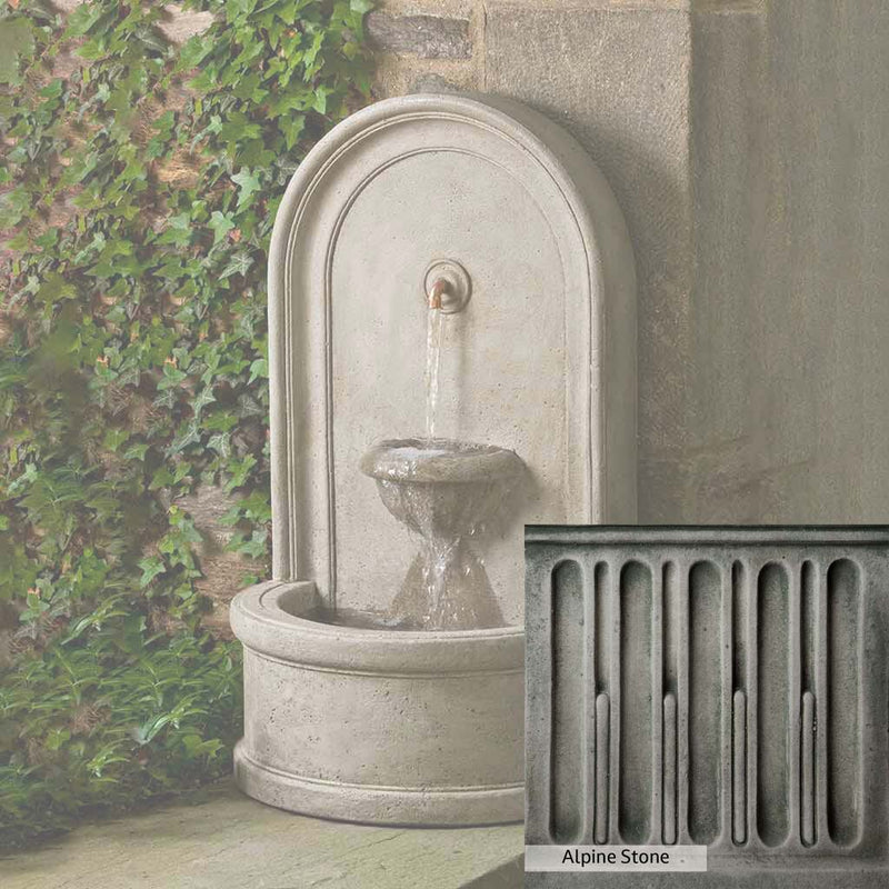 Alpine Stone Patina for the Campania International Colonna Fountain, a medium gray with a bit of green to define the details.