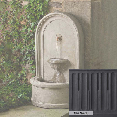 Nero Nuovo Patina for the Campania International Colonna Fountain, bold dramatic black patina for the garden.