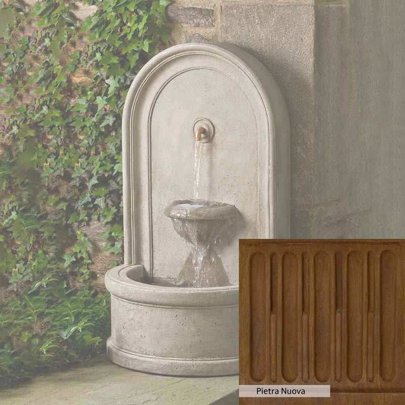 Pietra Nuova Patina for the Campania International Colonna Fountain, a rich brown blended with black and orange.