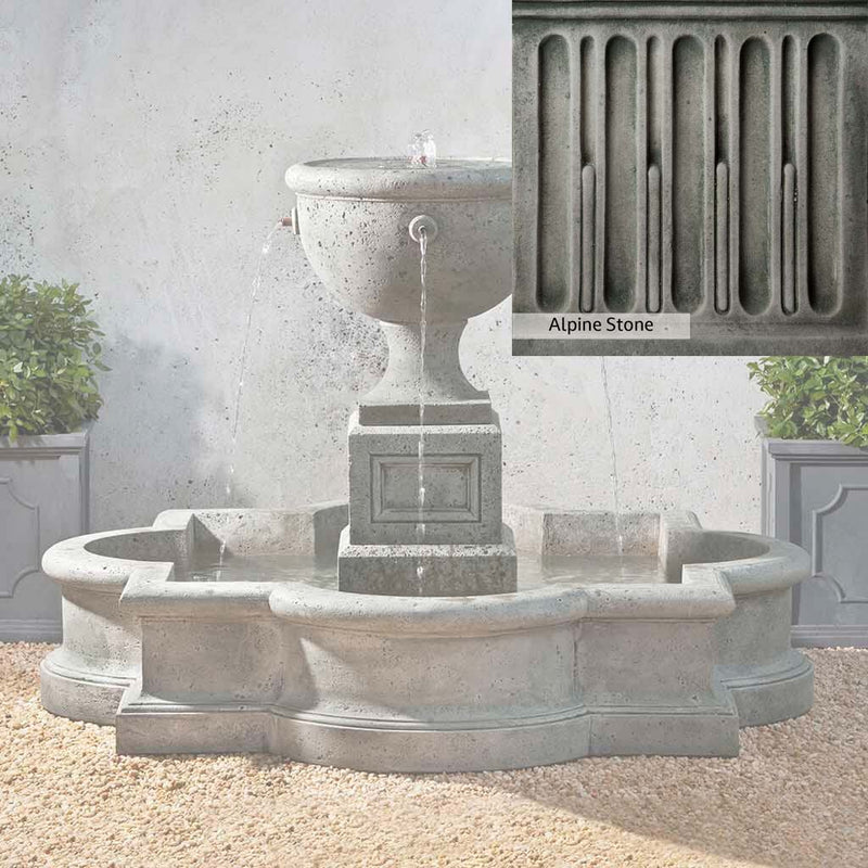 Alpine Stone Patina for the Campania International Navonna Fountain, a medium gray with a bit of green to define the details.