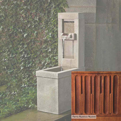 French Limestone Patina for the Campania International Lucas Fountain, old-world creamy white with ivory undertones.