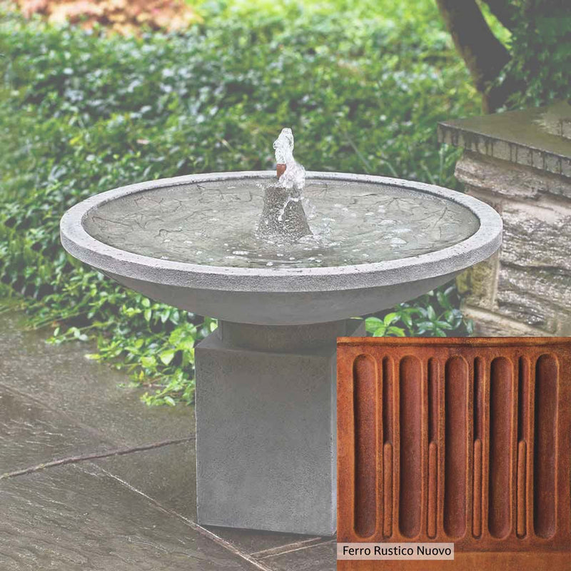 Ferro Rustico Nuovo Patina for the Campania International Autumn Leaves Fountain, red and orange blended in this striking color for the garden.