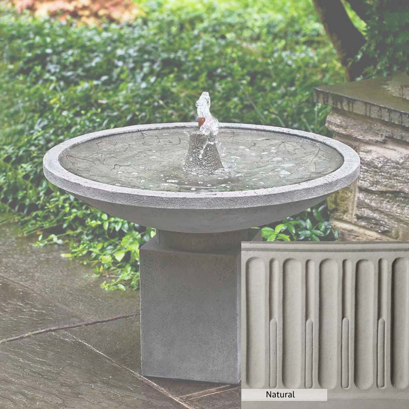Natural Patina for the Campania International Autumn Leaves Fountain is unstained cast stone the brightest and whitest that ages over time.