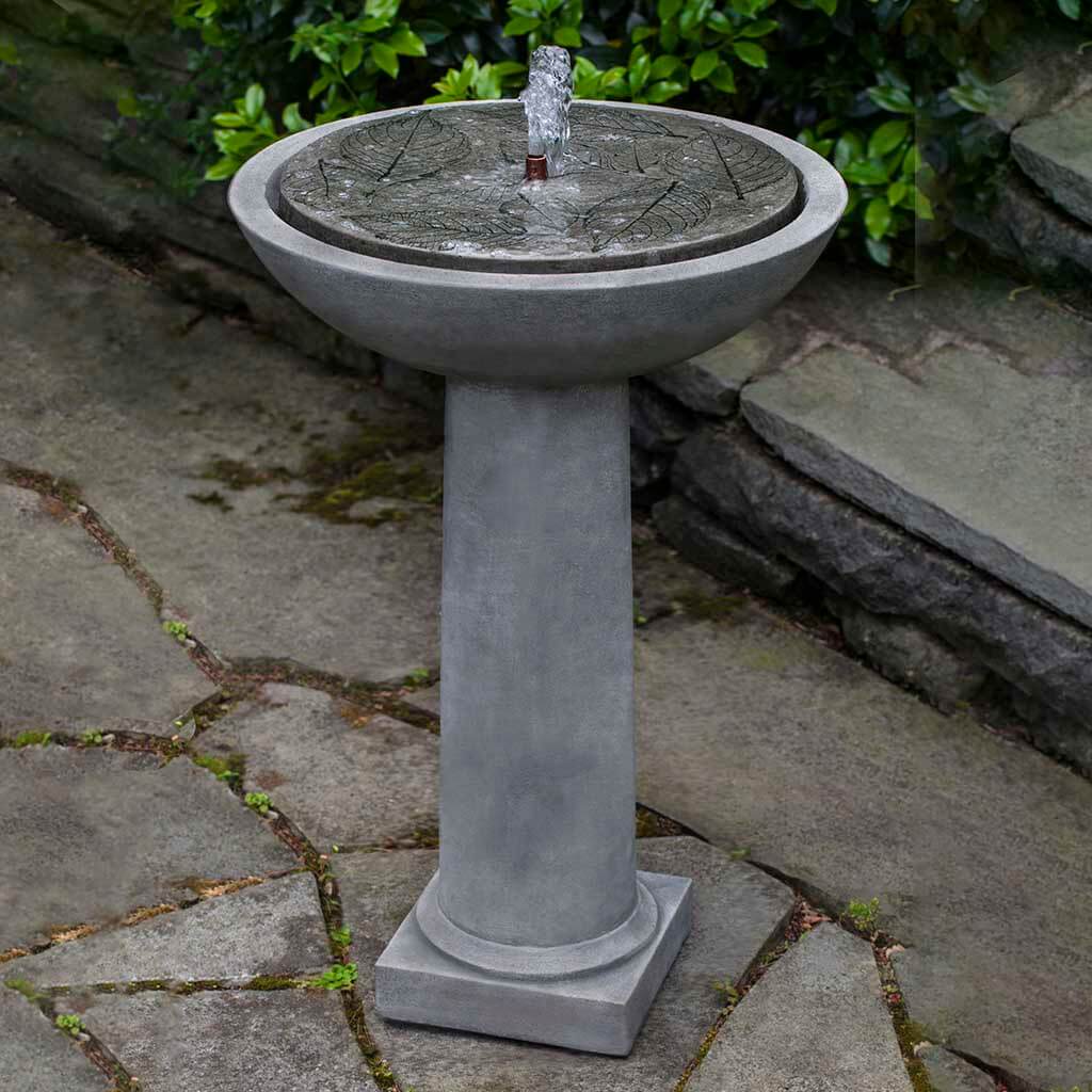 Campania International Hydrangea Leaf Birdbath