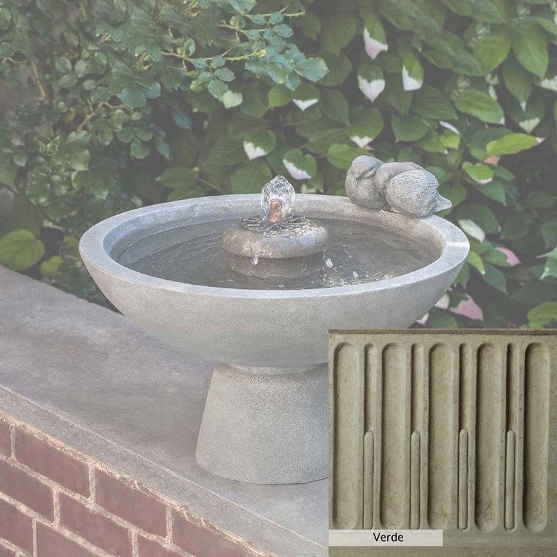 Verde Patina for the Campania International Paradiso Fountain, green and gray come together in a soft tone blended into a soft green.
