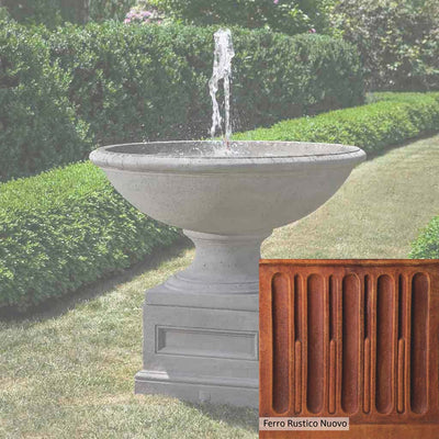 Ferro Rustico Nuovo Patina for the Campania International Condotti Fountain, red and orange blended in this striking color for the garden.