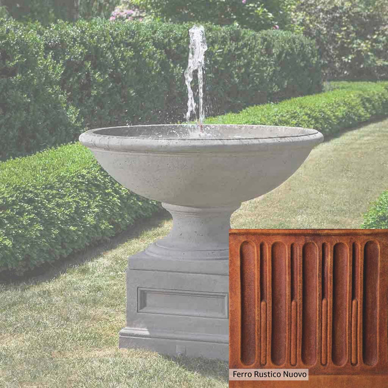 Ferro Rustico Nuovo Patina for the Campania International Condotti Fountain, red and orange blended in this striking color for the garden.