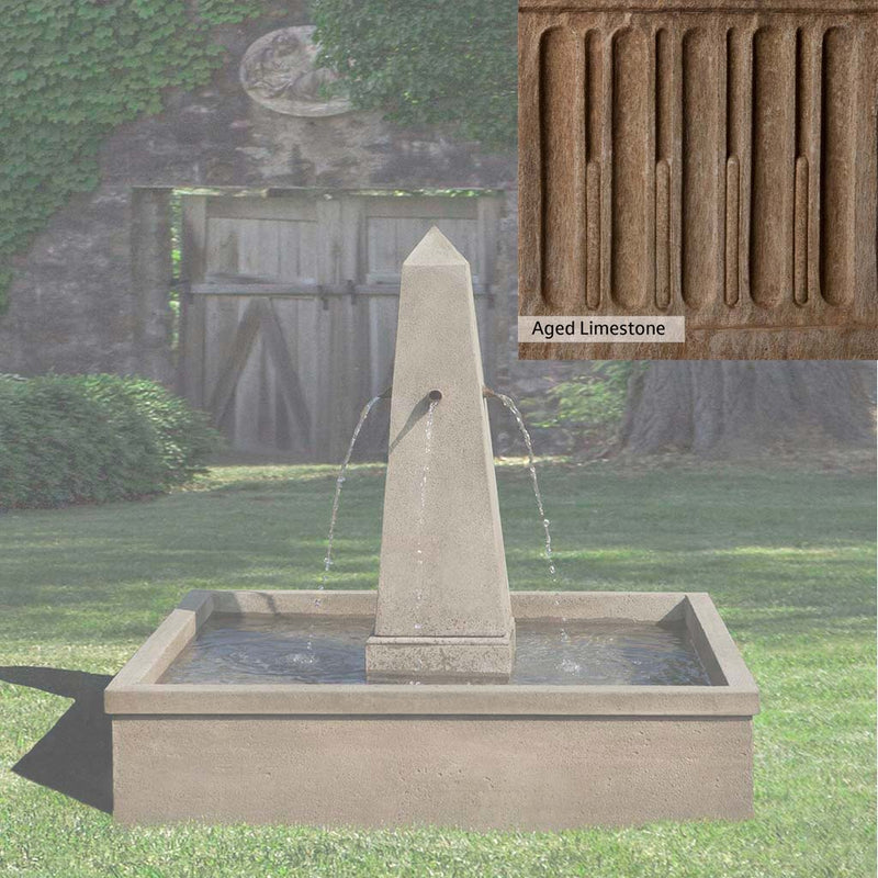 Aged Limestone Patina for the Campania International St. Remy Fountain, brown, orange, and green for an old stone look.