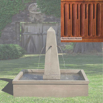 Ferro Rustico Nuovo Patina for the Campania International St. Remy Fountain, red and orange blended in this striking color for the garden.