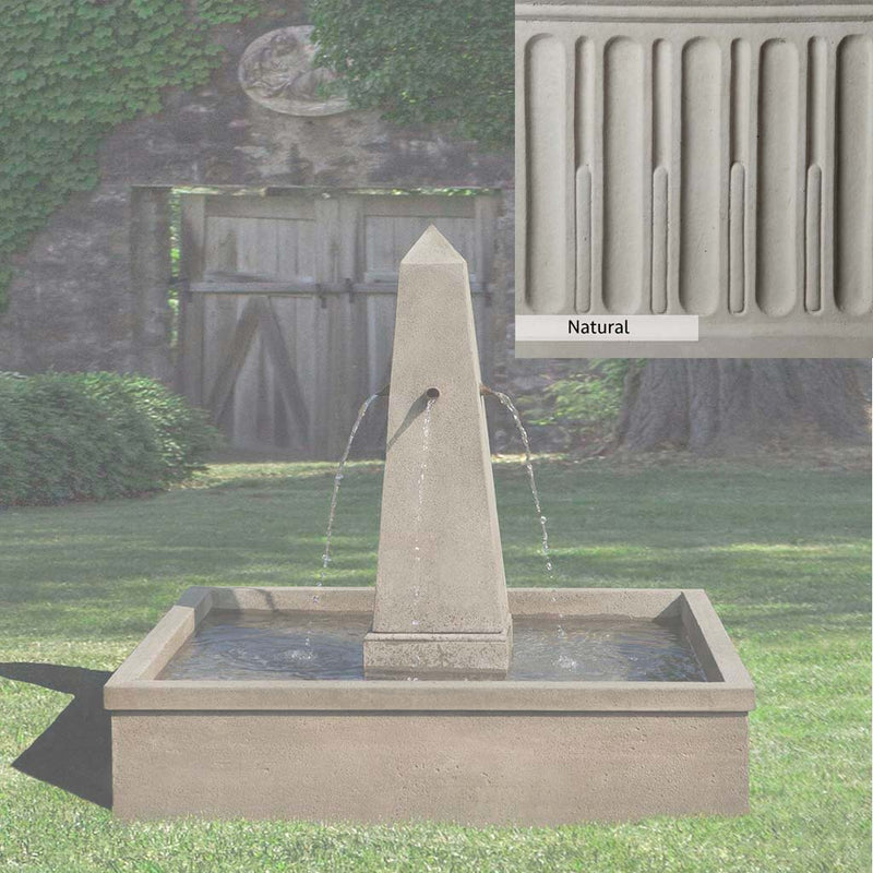 Natural Patina for the Campania International St. Remy Fountain is unstained cast stone the brightest and whitest that ages over time.