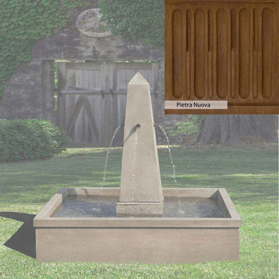 Pietra Nuova Patina for the Campania International St. Remy Fountain, a rich brown blended with black and orange.