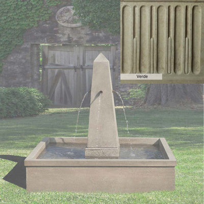 Verde Patina for the Campania International St. Remy Fountain, green and gray come together in a soft tone blended into a soft green.