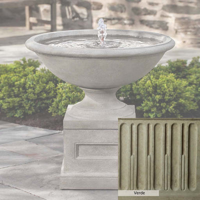 Verde Patina for the Campania International Aurelia Fountain, green and gray come together in a soft tone blended into a soft green.
