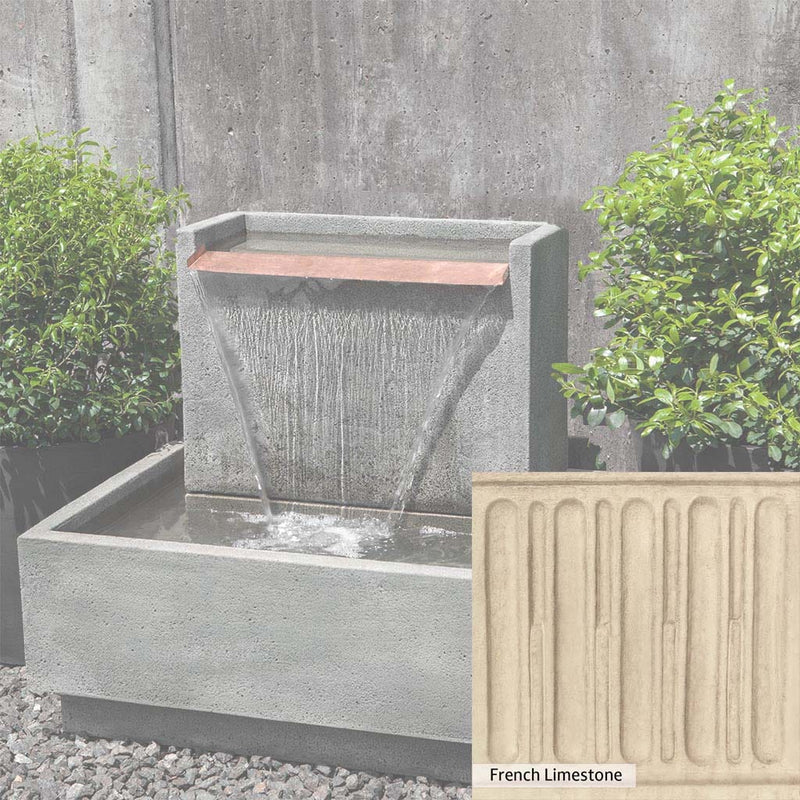 Ferro Rustico Nuovo Patina for the Campania International Falling Water Fountain II, red and orange blended in this striking color for the garden.