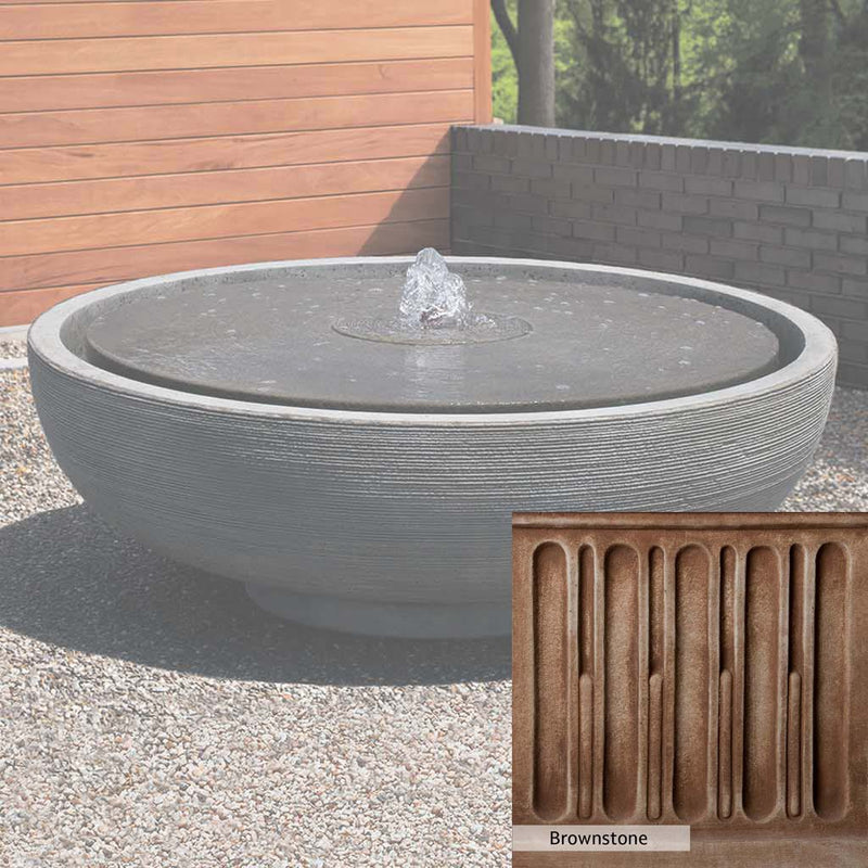 Brownstone Patina for the Campania International Large Girona Fountain, brown blended with hints of red and yellow, works well in the garden.