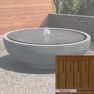 Pietra Nuova Patina for the Campania International Large Girona Fountain, a rich brown blended with black and orange.