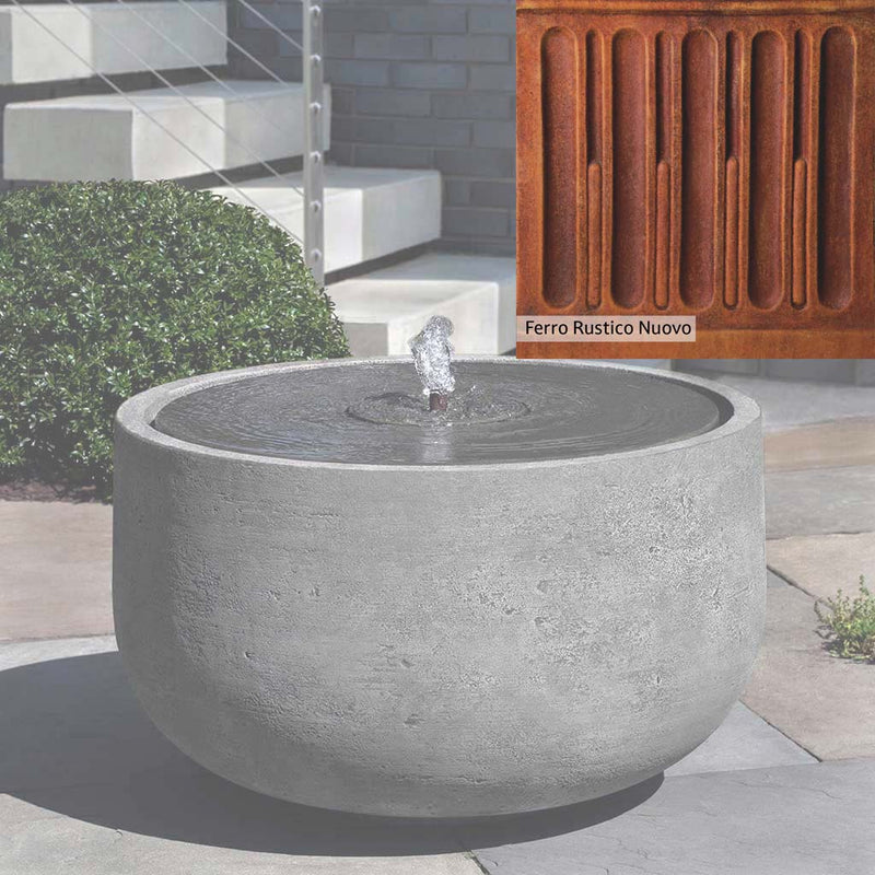 Ferro Rustico Nuovo Patina for the Campania International Echo Park Fountain, red and orange blended in this striking color for the garden.
