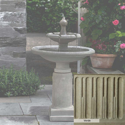 Verde Patina for the Campania International Westover Fountain, green and gray come together in a soft tone blended into a soft green.