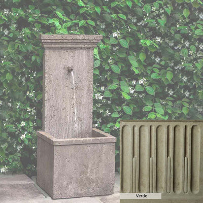 Verde Patina for the Campania International Marais Wall Fountain, green and gray come together in a soft tone blended into a soft green.